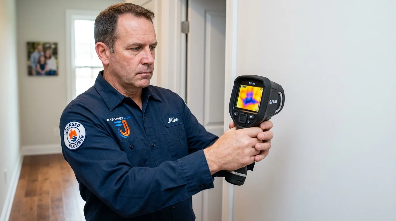 Thermal imaging leak detection by Johns Plumbing LLC in Elbridge